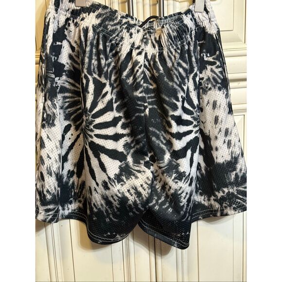 Yves Men's Tie Dye Athletic Basketball Shorts Black and White Large NWOT - Picture 7 of 8